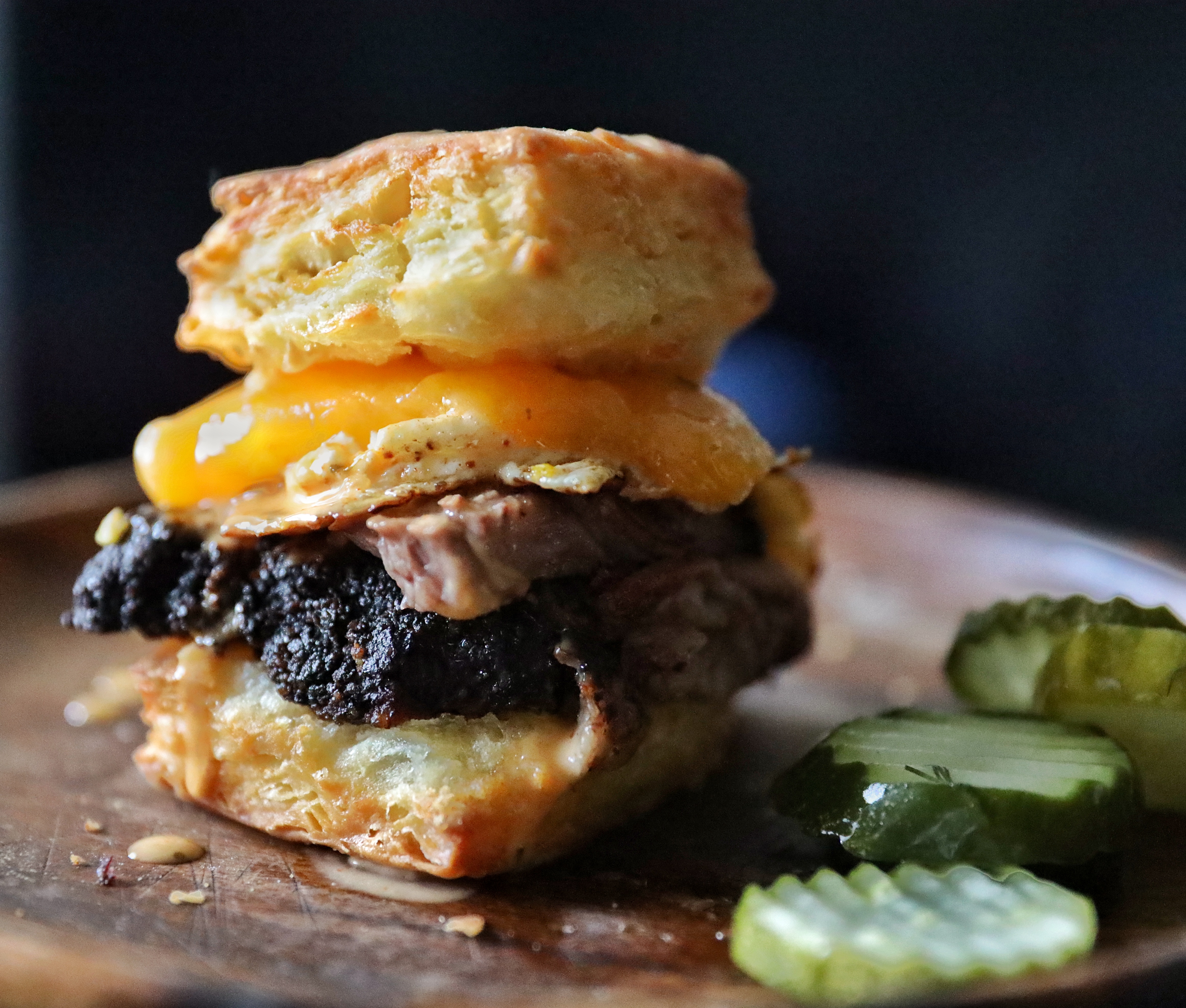 My Favorite Cheat Meal Smoked Brisket & Biscuit Sandwich