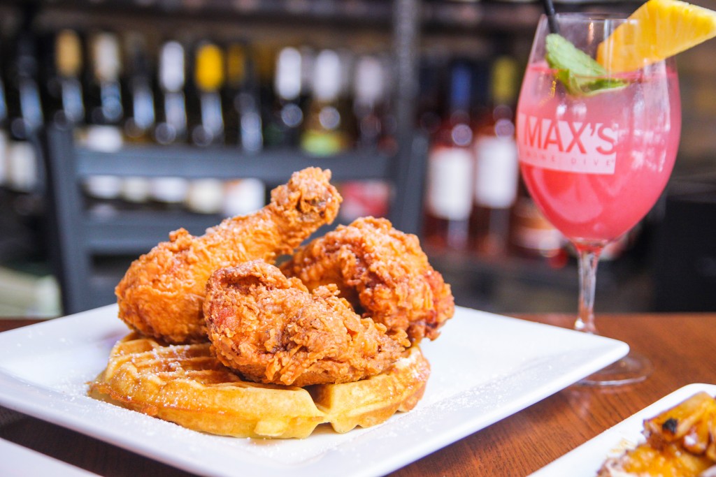 max's wine dive - chicken and waffles
