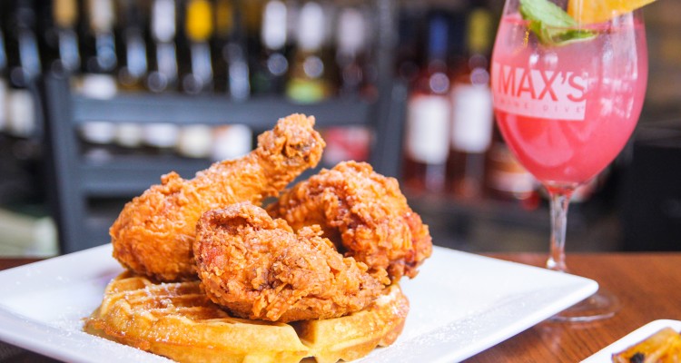 max's wine dive - chicken and waffles