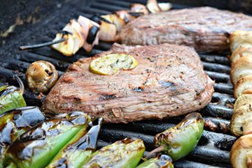 Carne Asada beef flank steak grill A