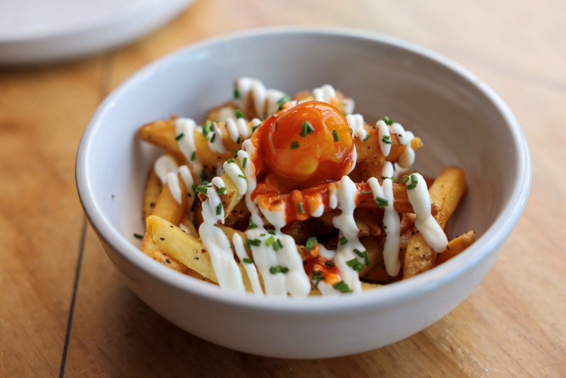 Duck egg fries